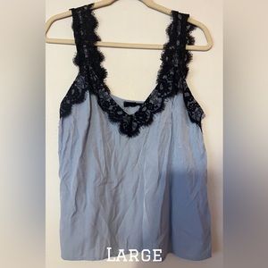 Large satin/lace top